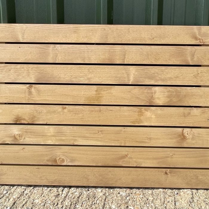 Treated timber fencing elements slats Oak colour timberulove