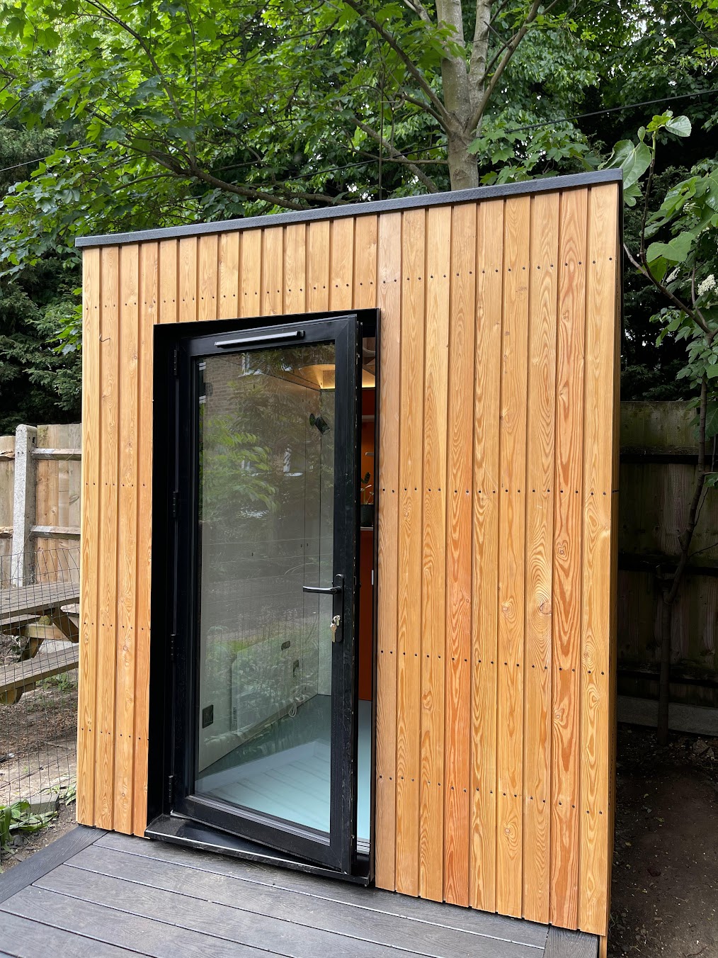 Canadian larch shadow gap cladding