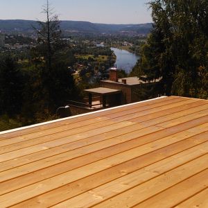 Canadian Larch Timber Smooth Decking Boards 20mm