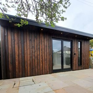 Charred Larch Timber Cladding Vertical | Shadow Gap 20mm | Natural