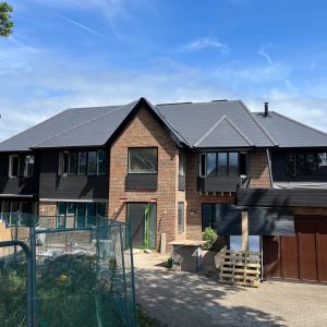 Larch Timber Charred Cladding HalfLap Boards | Graphite