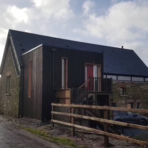 Charred Larch Timber Cladding Shadow Gap Deep Black