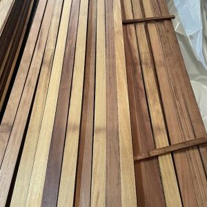 Iroko Contemporary Fencing elements Premium Grade Battens Slats 22x45mm