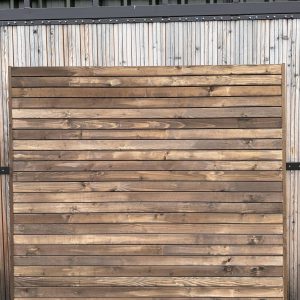 Contemporary Treated Fence Panels Dark Brown