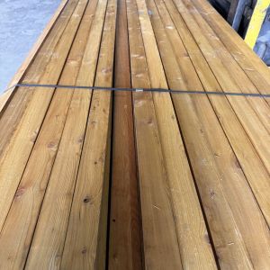 Treated Siberian Larch Slats / Battens AB Grade 28mm Osmo Clear