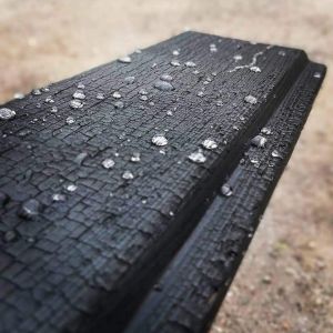 Charred Larch Timber Cladding Vertical Shadow gap - Carbon