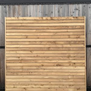Contemporary Treated Fence Panels Rustic Brown