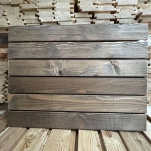 Treated Fence Slats Scandinavian Spruce Timber | Dark Brown