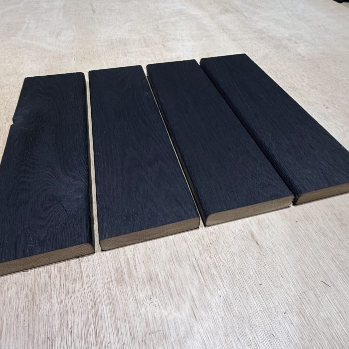 Charred Oak decking timber